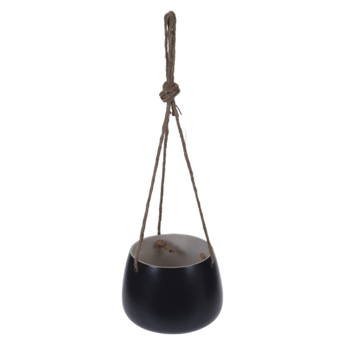 Reen flower pot ceramic w/ rope