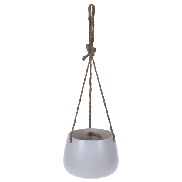 Reen flower pot ceramic w/ rope