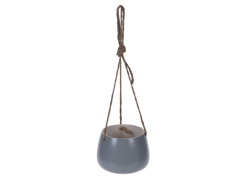 Reen flower pot ceramic w/ rope