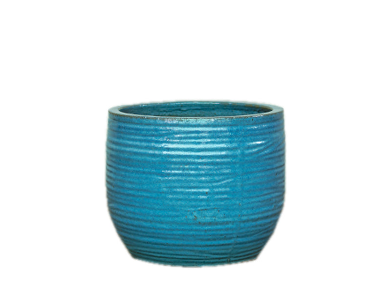 Glazed Ridge Egg Pot - Anthracite Grey D46 x H39
