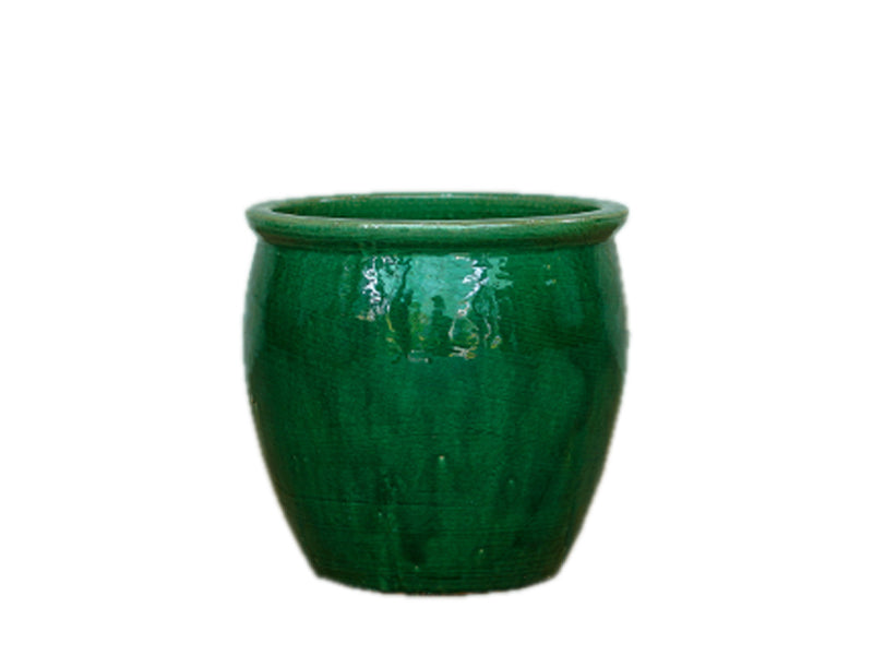 Glorious Belly Pot with Rim - Green D22 x H24