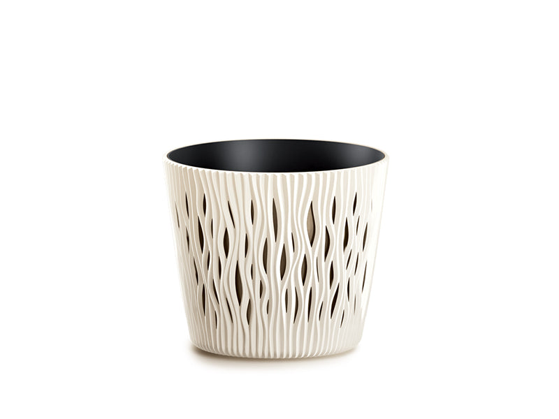 Sandy Round Flowerpot Anthracite - 26cm