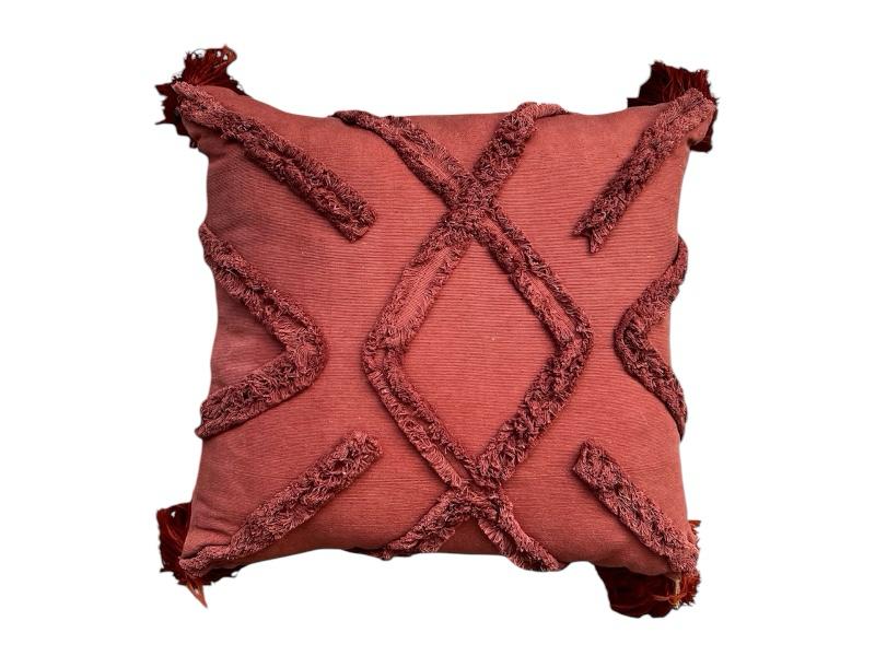 Cross Cushion Maroon