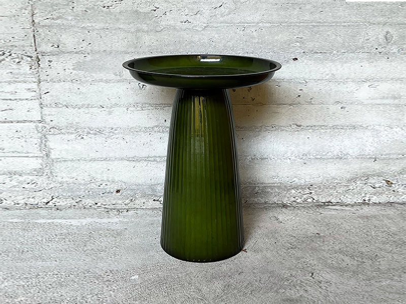 Bird Bath Tower - Algae Green