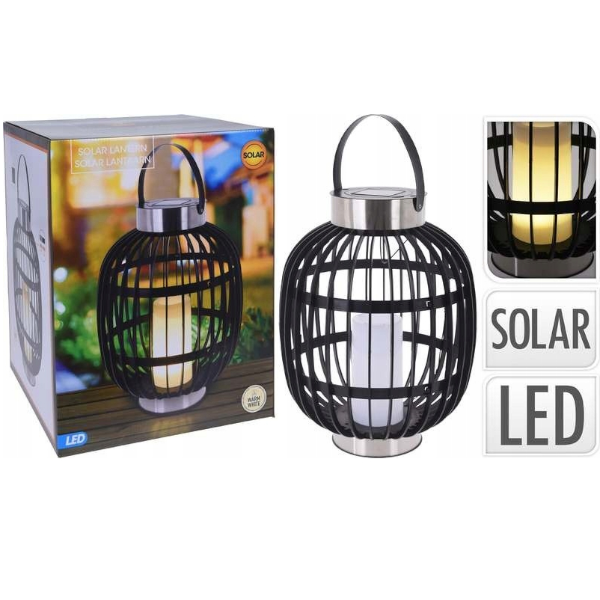 Solar lanteren led black