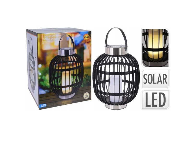 Solar lanteren led black