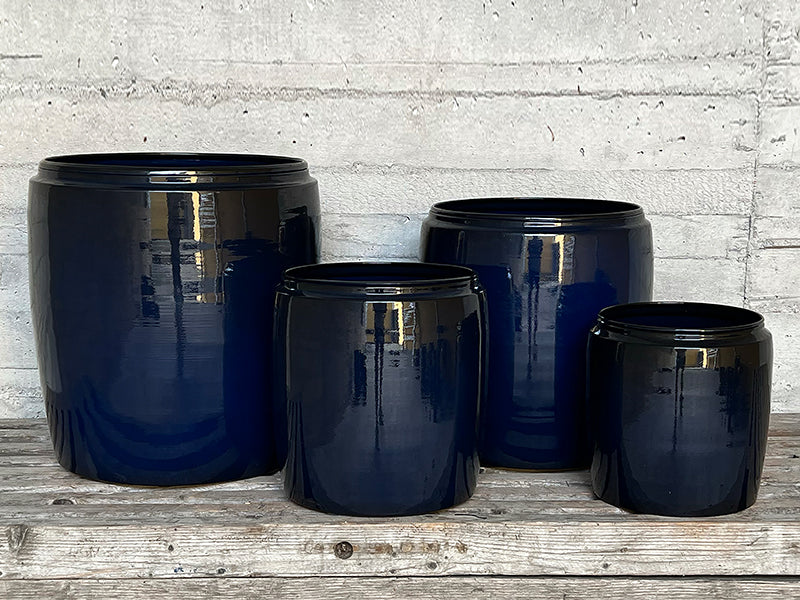 Jar Pot with Rim - Royal Blue L25 x W25 x H26