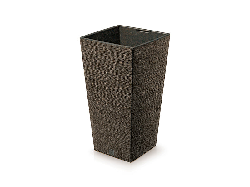 Furu Square Wood Flowerpot - 35cm - Coffee