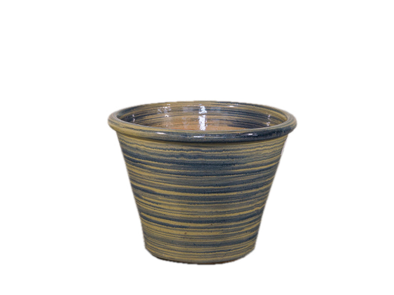 Stackable Olive Pot - Brush Blue