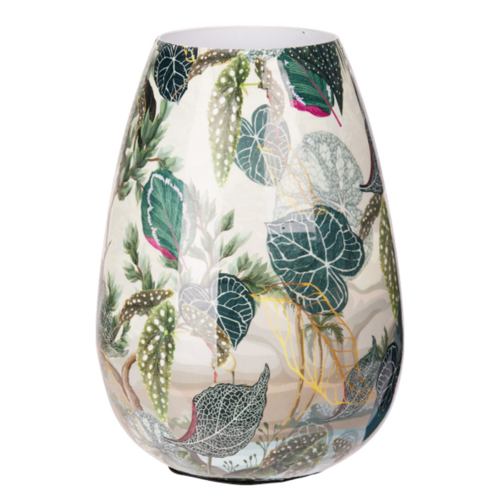 Curve Flower vase jungle print 20cm