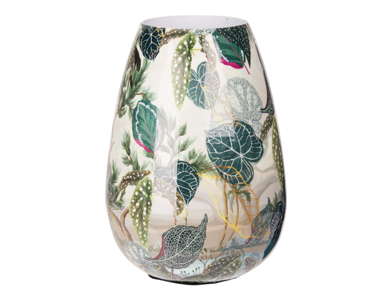 Curve Flower vase jungle print 20cm