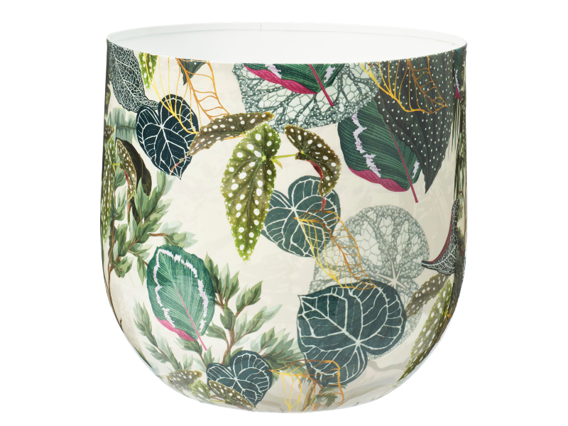 Jungle print vase 26x26x25