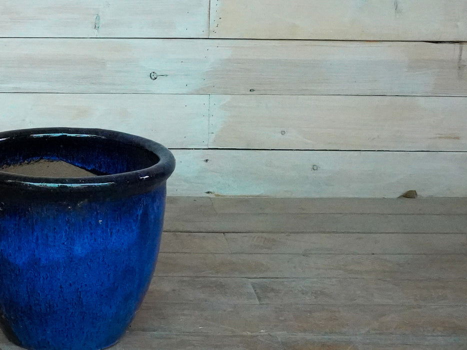 Glazed Rim pot 'BL