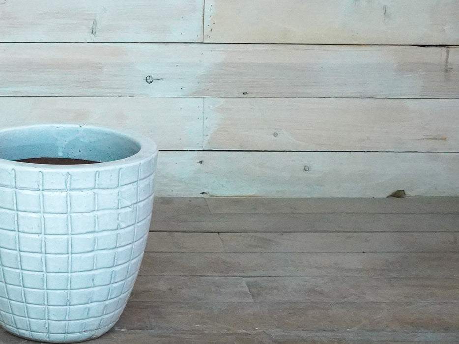 Glazed Lined Pot - White