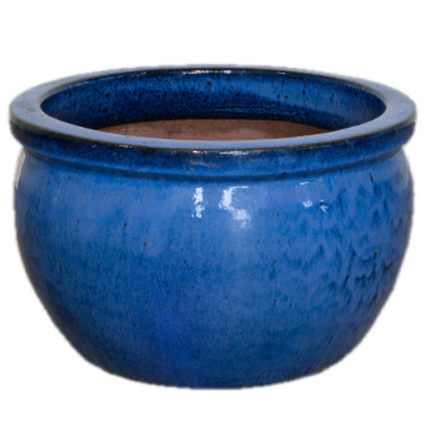 Glazed Shallow Round Rim Pot