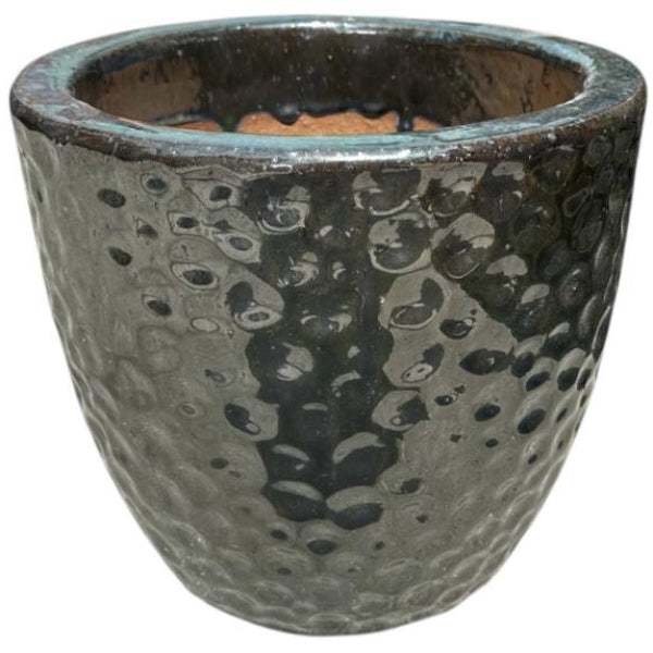 Dimple pot glass green