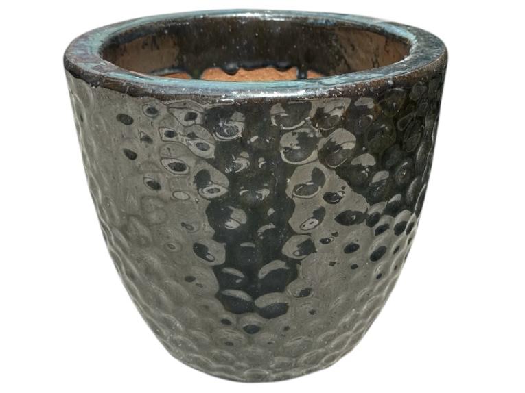 Dimple pot glass green