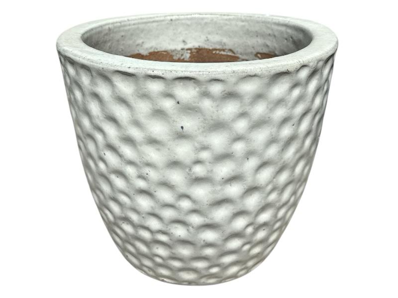 Dimple pot white