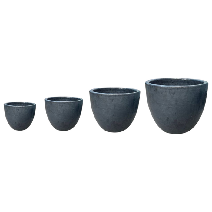 Glazed Tall Egg pot 'MTBK'