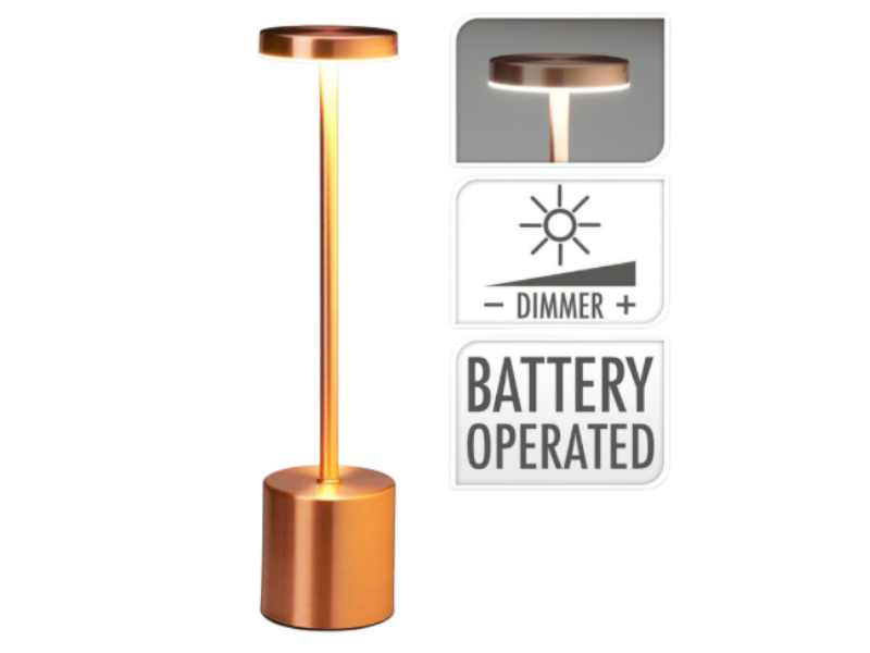 Table lamp copper 8x34cm