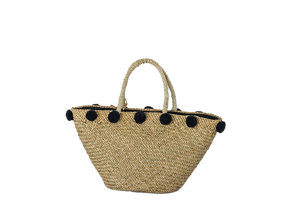 Bag Pandanus with Black Pompoms
