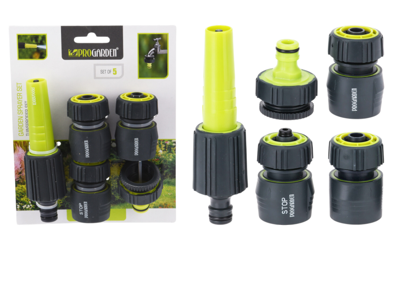 Spray nozzle set 'green grey 5pcs