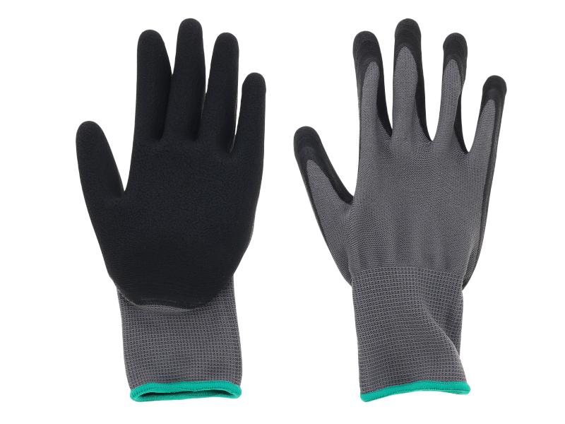 Garden gloves latex polyester