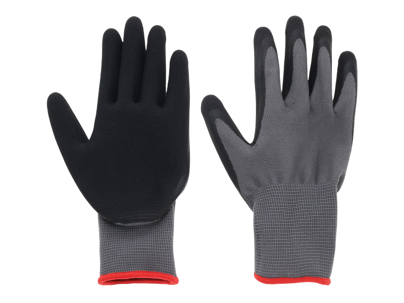 Garden gloves latex polyester