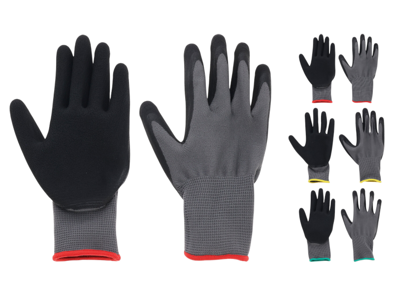 Garden gloves latex polyester