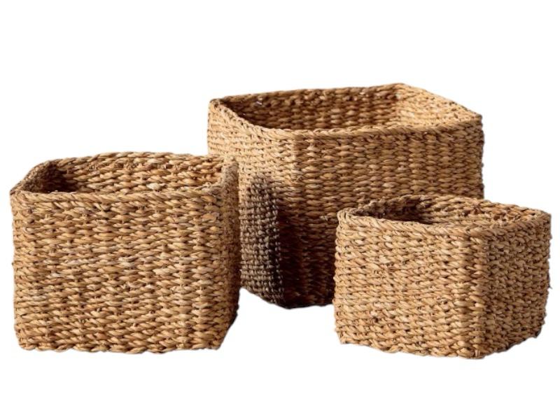 KP Seagrass Square Basket