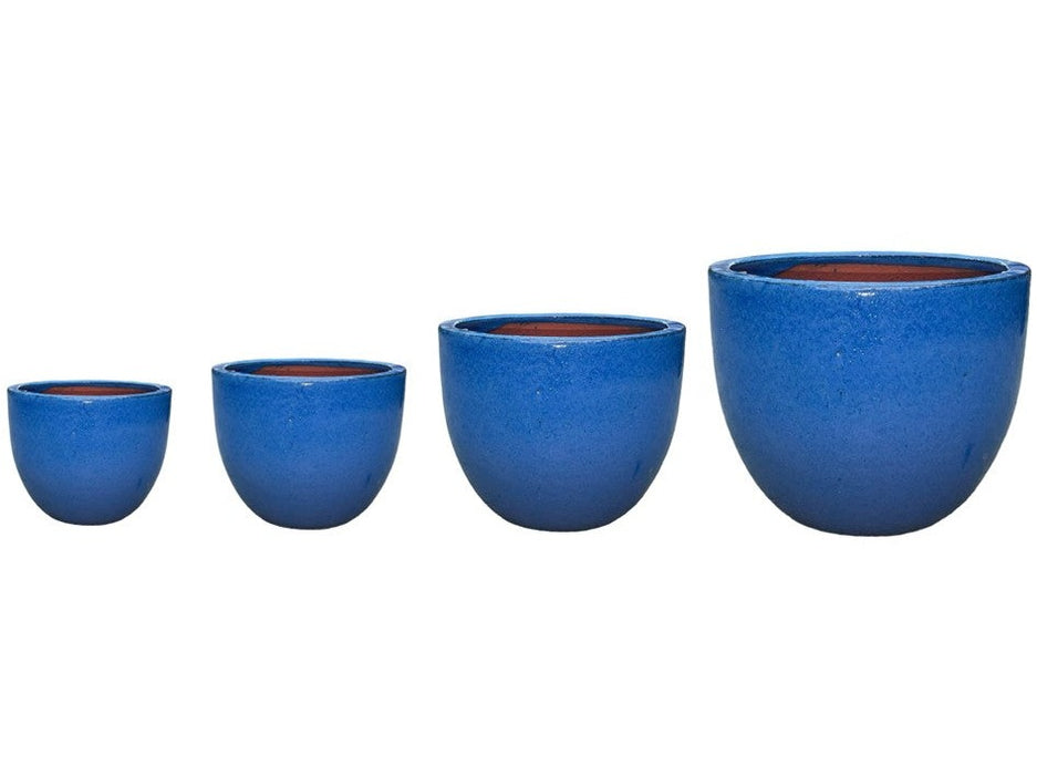 Glazed Tall Egg pot 'BL'
