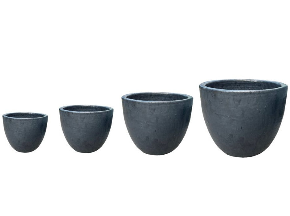 Glazed Tall Egg pot 'MTBK'