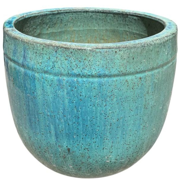 GD Round Park Glazed Pot MBL