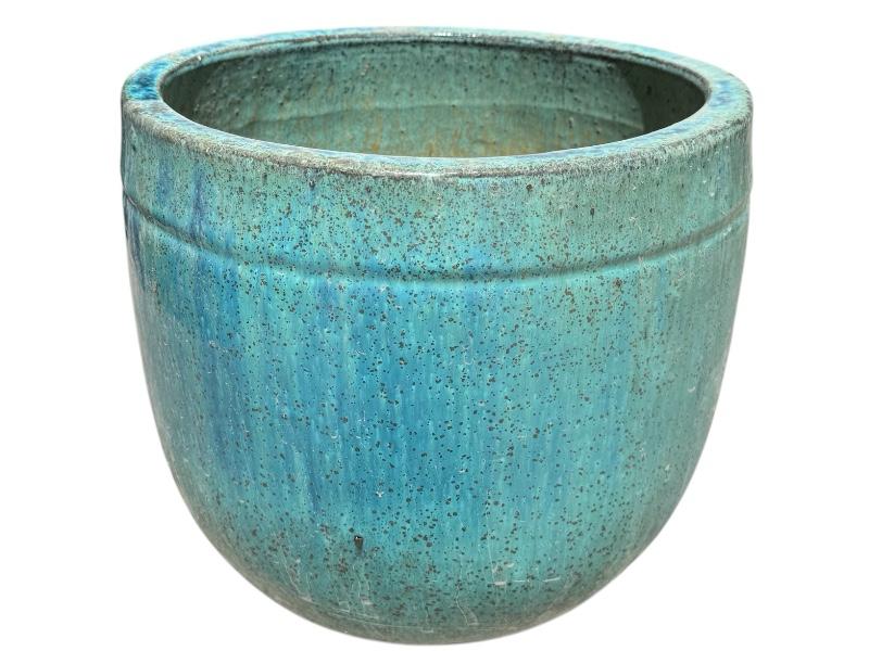 GD Round Park Glazed Pot MBL