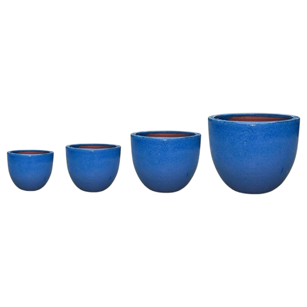 Glazed Tall Egg pot 'BL'