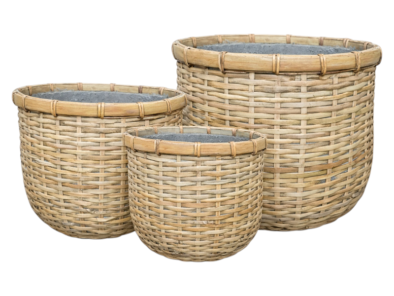 Bamboo U-shape pot 29xH25