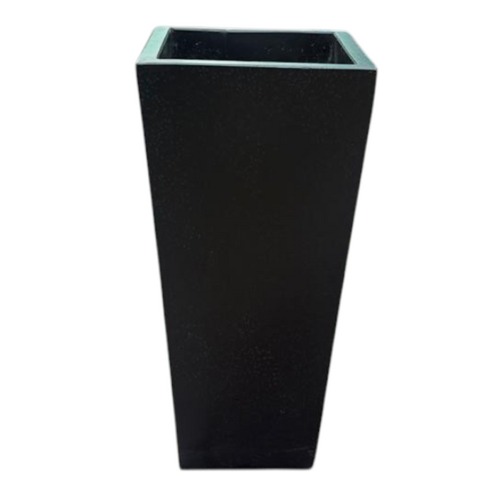 Terrazzo square conical pot 45xH80 'BK