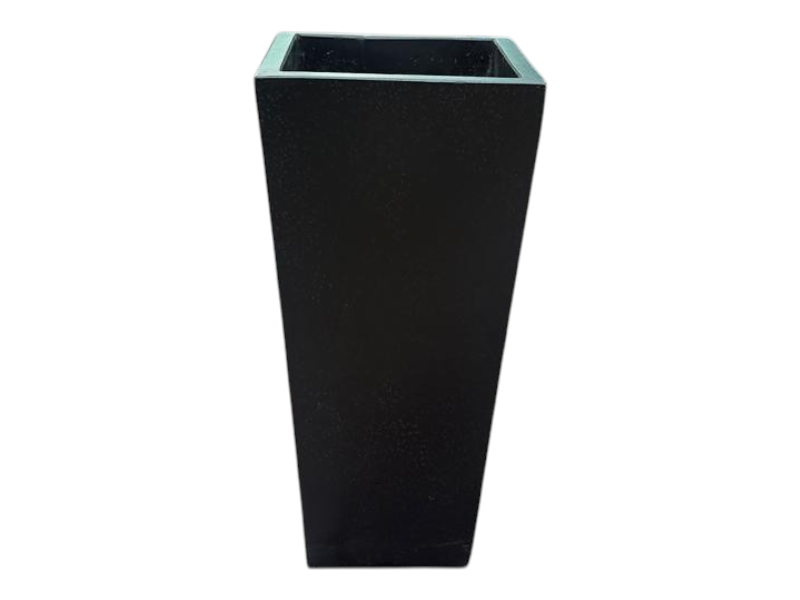 Terrazzo square conical pot 28xH60 'BK
