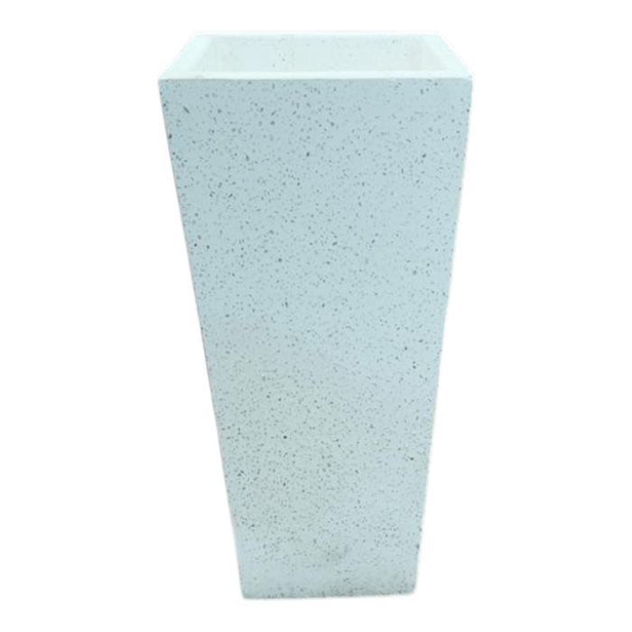 Terrazzo square conical pot 28xH60 'WH