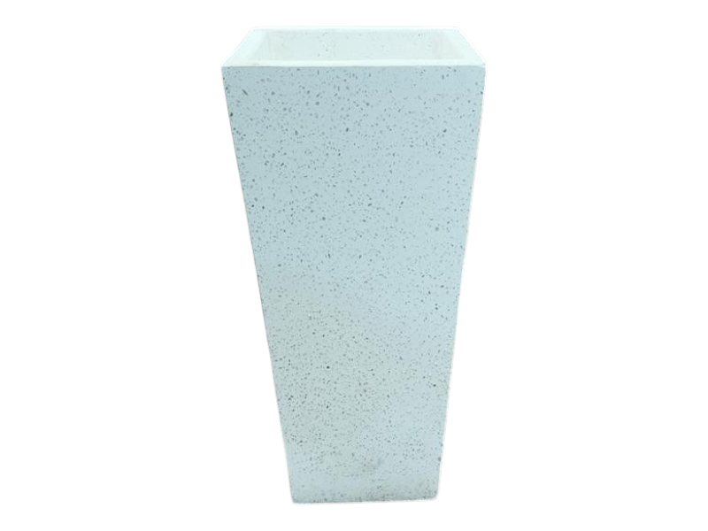 Terrazzo square conical pot 28xH60 'WH