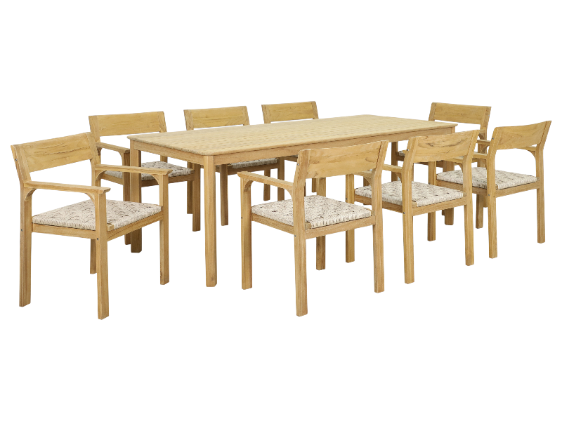 Sicily Dining Table Set 2200*950mm