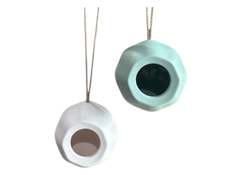 Bird house round 15cm assrt.