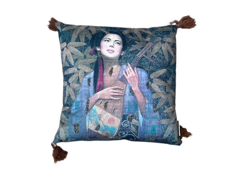 Geisha Velvet Cushion 'BR