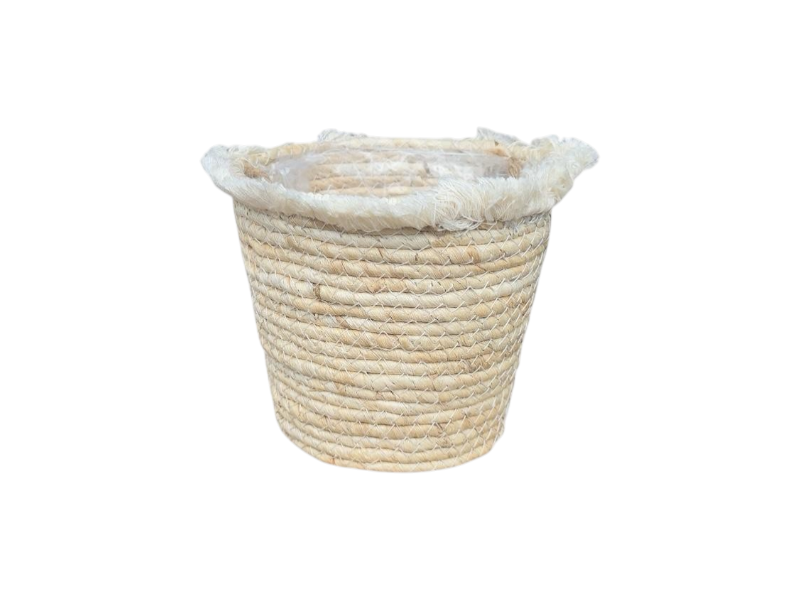 Basket straw hanging 23x18cm