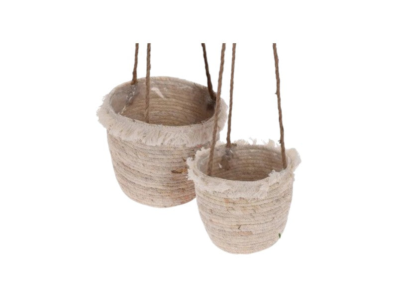 Basket straw hanging 23x18cm