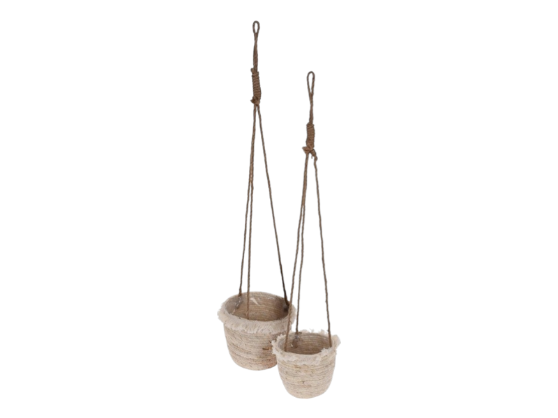 Basket straw hanging 23x18cm