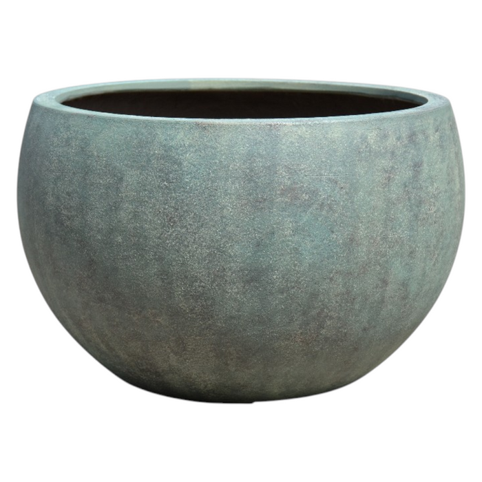 Grand bowl pot copper green