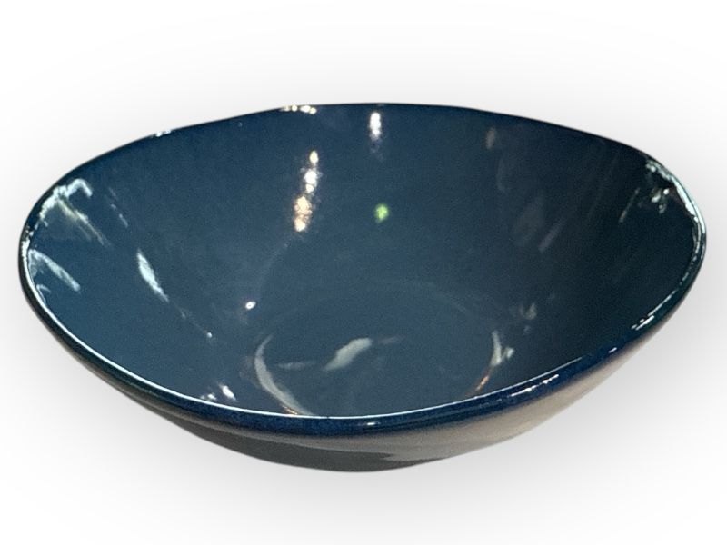 Mervyn Gers wide lip bowl 20cm sapphire blue