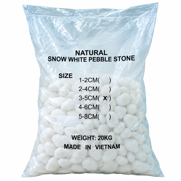 Snow White Pebbles Bag 20kg كيس حصى سنو وايت 20 كجم