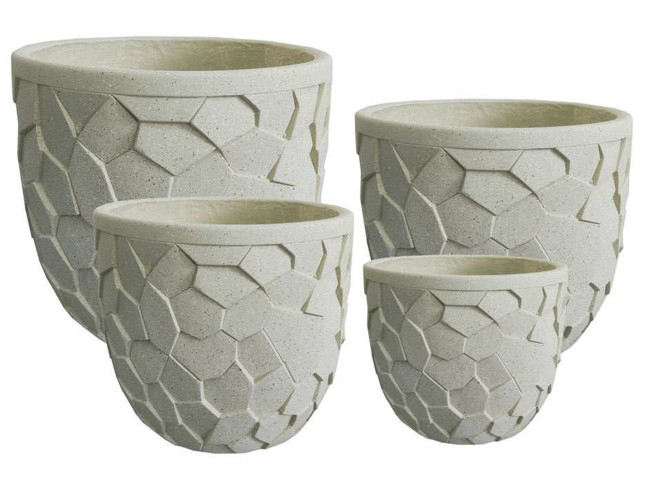 Prisma Fiber Planter Green Terrazzo